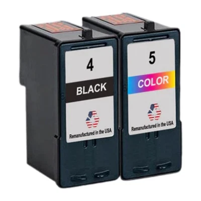 Compatible Ink Cartridge For Lexmark #4 Black/ #5  Color-USA - Image 1 of 2