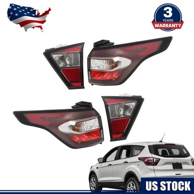 4PCS Left&Right Inner Outer Tail Light Brake Lamp For Ford Escape 2017 2018 2019 - image 1 of 4