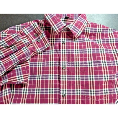 Banana Republic Men's Large Plaid Non Iron Tailored Dress Shirt Slim 100% Cotton - Image 1 of 4