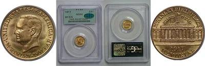 1917 $1 McKinley Gold Commemorative PCGS MS-66 CAC - Image 1 of 3