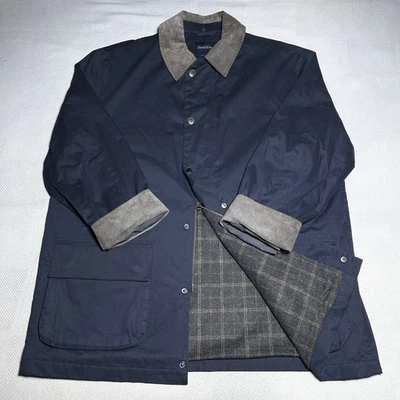 Brooks Brothers Chore Coat Mens Large Corduroy Wool Flannel Lined Barn Jacket - Image 1 of 4