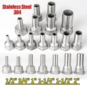 Stainless Steel Hosetails Female BSP Thread Barbed Connector Hose Tail 1/2" - 2" - Picture 1 of 6