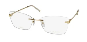 NEW ESCADA VESC90 GLASSES WOMENS 56-18-135 0400 RIMLESS GOLD TITANIUM - Picture 1 of 8