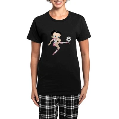 Juego de pijama CafePress Betty Boop fútbol niña oscuro novedad para mujer (1099711601) Foto 1 de 4