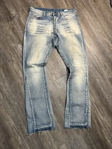 Jeans uomo patchwork MNML denim blu invecchiato 34 (36 x 35) - Foto 1 di 6