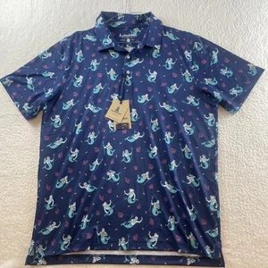 Men's Chubbies Performance Golf Polo Shirt X-Large Navy The Triton Sea - Picture 1 of 8