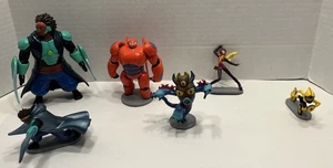 Lote de 6 figuras Disney's Big Hero Baymax Fred Tomago Wasabi miel limón LEER - Imagen 1 de 7