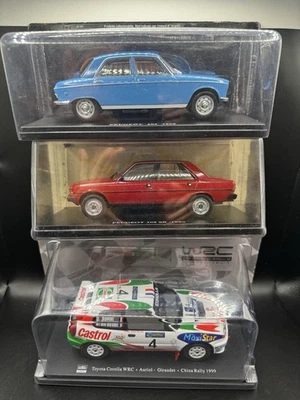 Lotto 1/24 Peugeot 204,305 e Toyota corolla rally WRC tutte in Box vintage  - Immagine 1 di 4