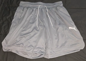Puma Herren klein Laufen Sport Shorts grau 6 Zoll Schrittlänge Taschen Training Sport - Bild 1 von 12