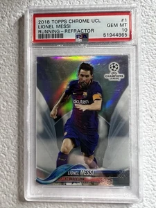 2017 Topps Chrome Lionel Messi Refractor PSA 10 Pop 58 - Picture 1 of 1
