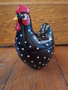 Scentsy HOKEY POKEY schwarz weiß gepunktet Hahn Wachswärmer Keramik nicht mehr produziert - Bild 1 von 12