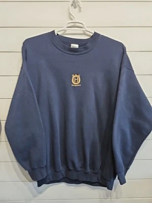 Vintage Husqvarna Motorsäge Holzfäller Rundhalsausschnitt Arbeit Trucker Sweatshirt Herren XL - Bild 1 von 4