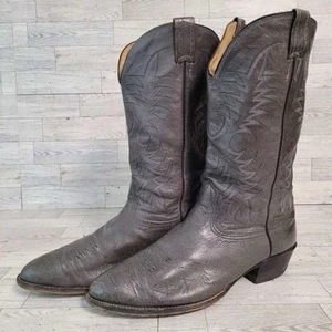 Herren Vintage Nocona Western Exotisch Grau Känguruleder Cowboy Stiefel Größe 12 D - Bild 1 von 9