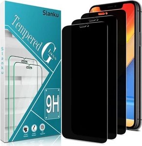 Slanku [3 Pack Privacy Screen Protector for iPhone 11, XR Tempered Black - Picture 1 of 7