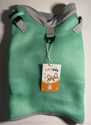 Lelepet Dog Cooling Vest Breathable Adjustable Reflective Harness Vest,Green,Lg - Image 1 of 4