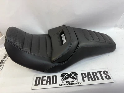Harley 06-17 Dyna Low Rider nice stock seat saddle w/ reach lumbar pad 52000136 - Image 1 of 4