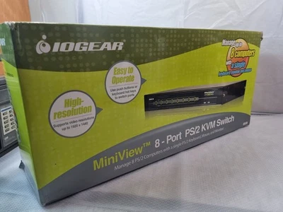 IOGEAR Miniview GCS78 8-port PS/2 KVM switch in open box. - Image 1 of 4