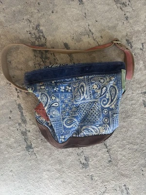 Lucky Brand Blue Bandana Paisley Hobo Bag Cross Body/ Shoulder Bag/ Tote - Image 1 of 4
