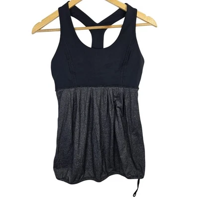 Lululemon Tank Top Womens 6 No Limits Built-In Bra Drawstring Athletic Yoga Gym - Image 1 of 4