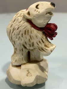 Vtg David Feynman 1995 Dancing Collection Happy Polar Bear With Red Scarf - Bild 1 von 8