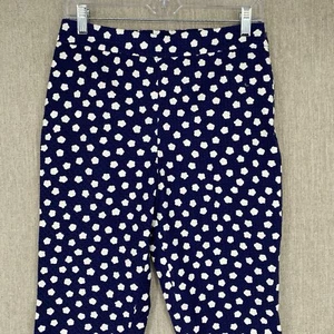 Kate Spade Pants 4 Blue Crop Cloud Dot Jacquard Print Work Office Preppy NEW - Picture 1 of 14