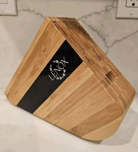 Lenox Bamboo 6 Slot Knife Block Wood - Picture 1 of 5