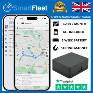 AT500 4G Magnetic Mini Rechargeable GPS Tracker, Long Battery Life, Waterproof - Picture 1 of 12