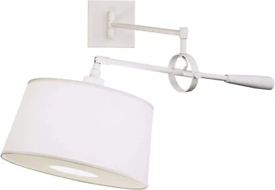 Aplique de pared Robert Abbey 1809 real simple brazo de pluma de 15" con pantalla Monte Blanc Foto 1 de 4