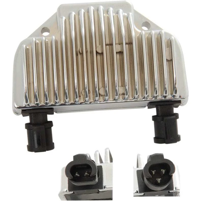 Regulador de voltaje cromado estado sólido Drag Premium Harley 08-17 Dyna Rep 74631-08 Foto 1 de 1