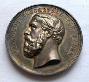 ALEMANIA MEDALLA DE PLATA FRIEDRICH GRAN DUQUE DE BADEN - 41mm, 33.5g - Imagen 1 de 3