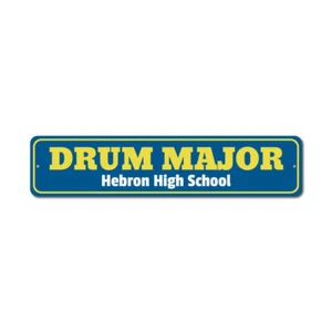 Drum Major Sign Custom Music Instrument Lover Plaque Aluminum Metal Wall Decor - Picture 1 of 4