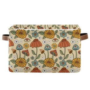 Mushroom Eyes Storage Basket 1pc, Large Collapsible Toys Clothes Organizer, D... - Picture 1 of 9