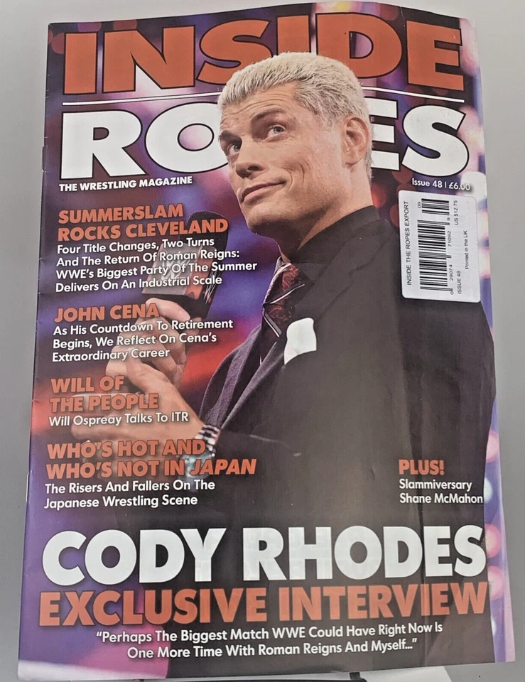 Inside the Ropes Magazine Issue 48  Cody Rhodes Exclusive Interview NEW - Image 1 of 1