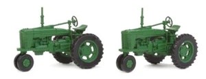 Walthers ~ HO Scale ~ Farm Tractor ~ 2-Pack ~ Assembled ~ Green ~ 949-4161 - Picture 1 of 1