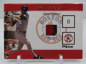 CARL YASTRZEMSKI 2002 FLEER GREATS PRIME GAME USED PATCH! #092/100! RED SOX! - Picture 1 of 2