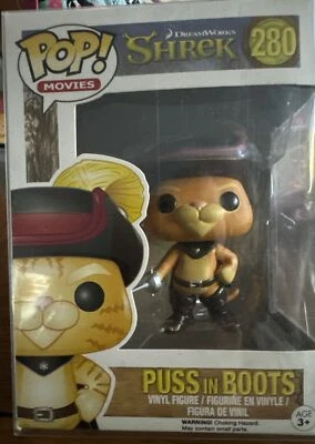 FUNKO POP! VINYL DREAMWORKS SHREK PUSS IN BOOTS #280 RARE IN PROTECTIVE CASE - image 1 of 4