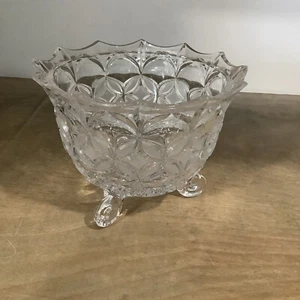 Vint Echt Bleikristall 24% Lead Crystal Beautiful Hand Cut Footed Bowl  5.25x4 - Picture 1 of 8