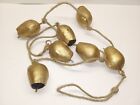 7 Harmony Bells Garden Rustic Gold Tone Relaxing Tranquil Wind Chimes 64"