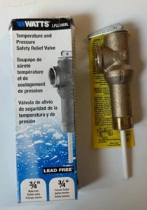 NEW Watts Temperature & Pressure Safety Relief Valve 3/4" LFLL100XL - Ships FREE - Picture 1 of 3