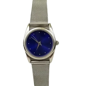Wings Giorgio Beverly Hills Wrist Watch Deep Royal Blue Mesh Band SS New Battery - Picture 1 of 9