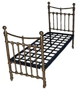 1/12 Dolls House Victorian Single Bed Stead  metal   KIT DHD402 - Picture 1 of 2