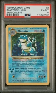 Blastoise PSA 6 NEW CERT Shadowless Base Set 2/102 Pokemon Holo - Picture 1 of 2