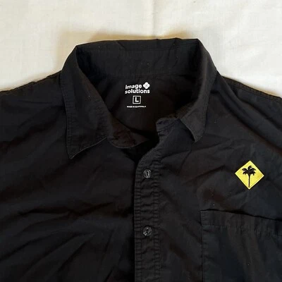 California Pizza Kitchen Shirt L Black Button Up Work Shirt CPK Pasta Salad 2802 - Image 1 of 4