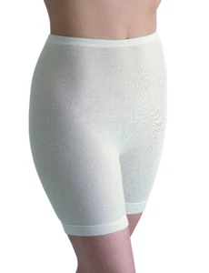 White Thermal Pantee Shorts Briefs Size WMS Fits Hips 36" - 40" Ladies Underwear - Picture 1 of 1