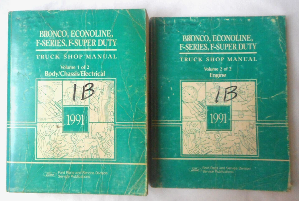 Ford Truck Shop 1991 conjunto manual de reparación todos los modelos serie F Bronco Super Duty Foto 1 de 1