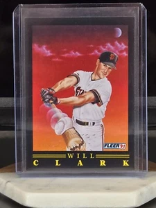 1991 FLEER PRO-VISIONS WILL CLARK #2 MAKING CONTACT BASEBALL CARD SF GIANTS NM+ - Picture 1 of 2