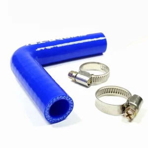 Manguera de calentador intercambiable de identificación de 5/8" abrazaderas de 90 grados de 3"x3" para LS1 LSX LS2 LS3 LQ4 LQ9 AZUL - Imagen 1 de 5