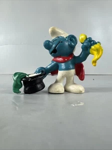 Smurfs 20114 Magician Smurf PVC Figure Original Vintage Magic Hat Smurf Figurine - Picture 1 of 4