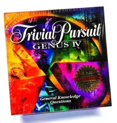 Trivial Pursuit Genus IV Board Game Vintage 1996 Parker Brothers  New & Sealed - Image 1 of 2