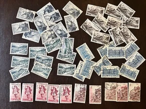EARLY FRANCE INVESTOR LOT OF 50 STAMPS HISTORICAL ARCHITECTURE SCENES - Picture 1 of 5